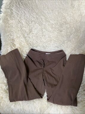 Worthington Brown Straight-Leg Dress Pants